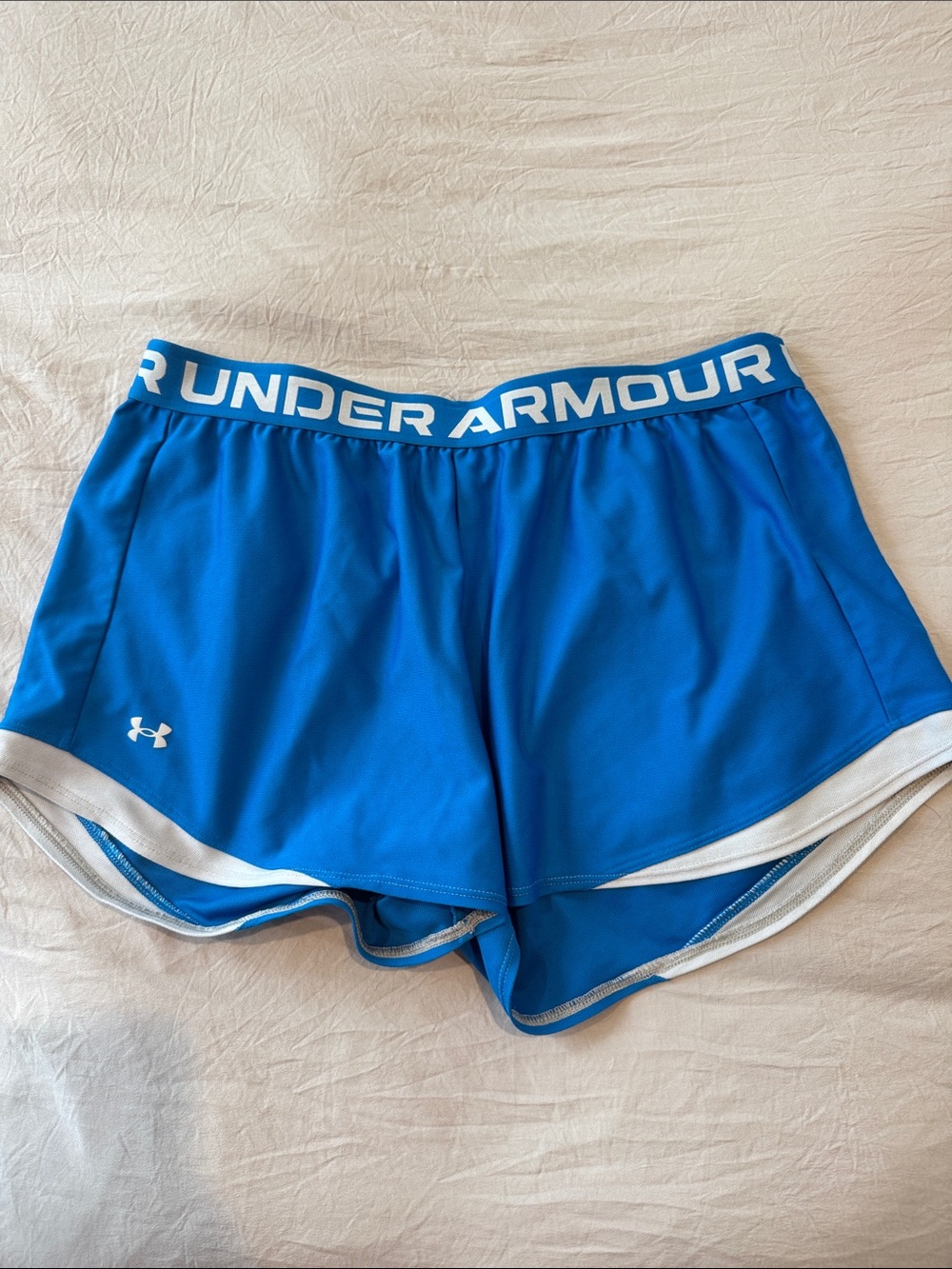 Under Armour Women’s Royal Blue Athletic Shorts with White Trim